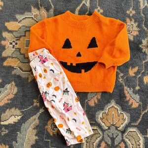 Old navy Halloween sweater and legging sz 12-18 months